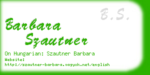 barbara szautner business card